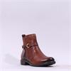 Rieker Low Heel Link Detail Ankle Boot - Cognac Leather